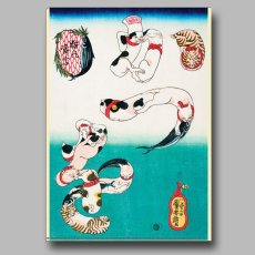 画像2: 浮世絵  クリアファイル  国芳一門おもちゃ絵セット 4種 (2)